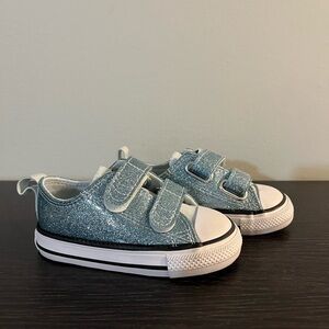 Sparkly Blue Kids Sneakers